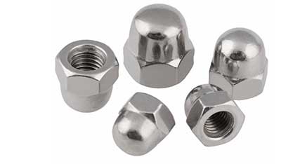 18-8 80 pcs AISI 304 Stainless Steel Acorn Cap Dome Nuts Closed End 1/4-28